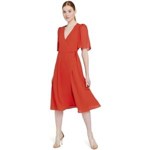 Alice + Olivia Suri Flutter Sleeve Midi Dress - S 10 - NWT